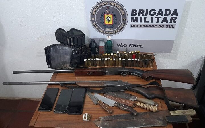 Brigada Militar prende quatro homens armados no interior de São Sepé