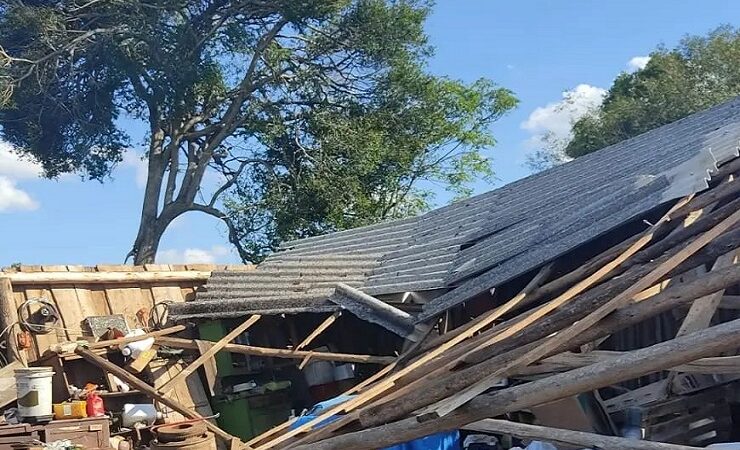 Temporal causa estragos no interior do município de  São Sepé