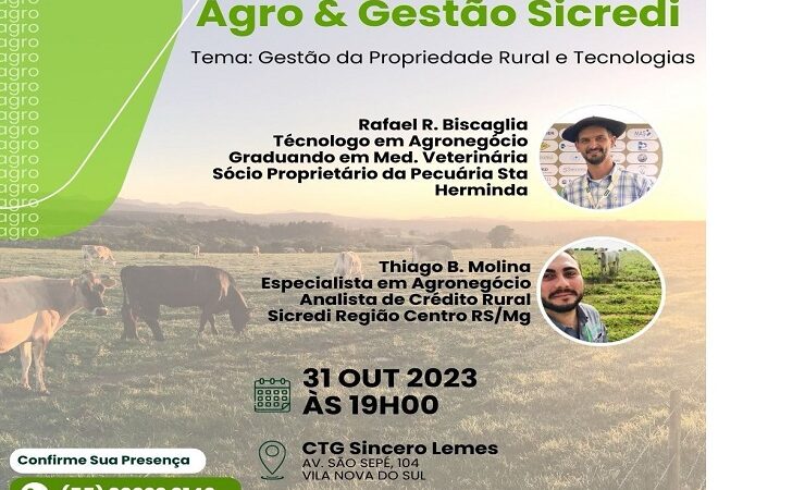 Sicredi Vila Nova do Sul convida: Vem aí o 1º Agro & Gestão Sicredi em Vila Nova do Sul