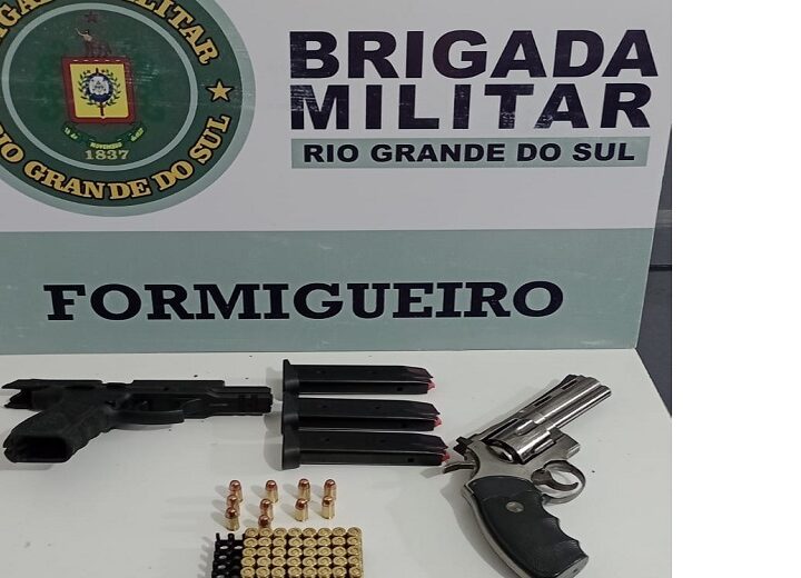 Ameaça e apreensão de arma de fogo em Formigueiro