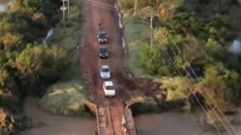 Trânsito interrompido em Restinga Sêca, dia 07/05, para reparos na ponte