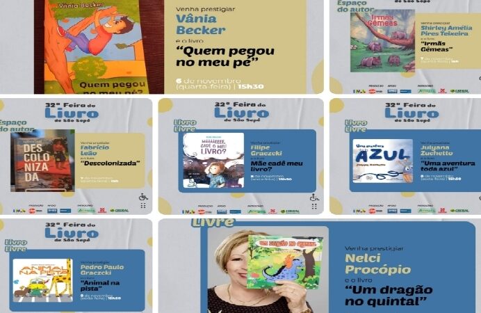 Lançamentos literários na 32ª Feira do Livro de São Sepé/RS