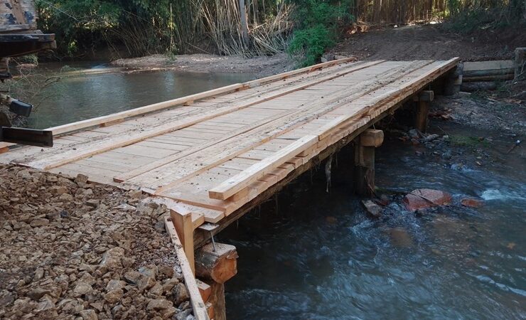 Prefeitura de São Sepé conclui obras na ponte do desvio da Ponte do Fraga