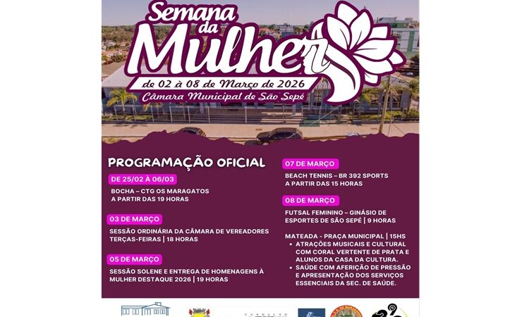 Câmara promove programação especial da Semana da Mulher 2026