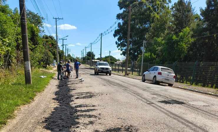 Serviço de melhorias nas ruas e avenidas de São Sepé prestou reparos na Avenida Daia Gazen