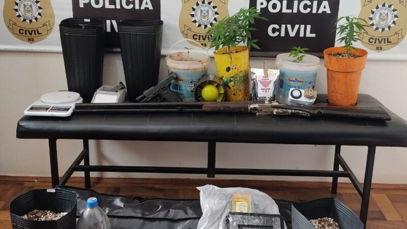 Polícia apreende armas, plantação de maconha e objetos relacionados com roubo em Formigueiro