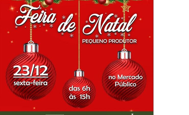 Feira de Natal acontece nesta sexta-feira em frente ao Mercado público em São Sepé