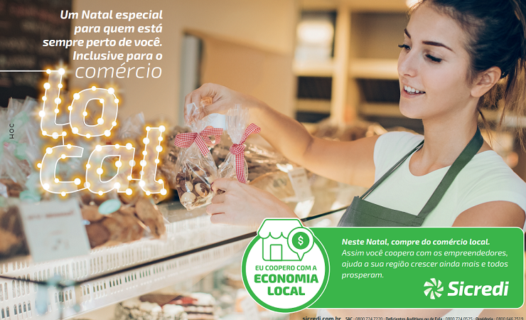 O Sicredi segue cooperando e fomentando o comércio local em suas comunicações sociais