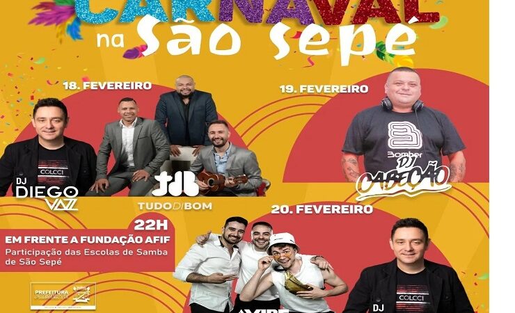 Carnaval Municipal de São Sepé tem programação definida