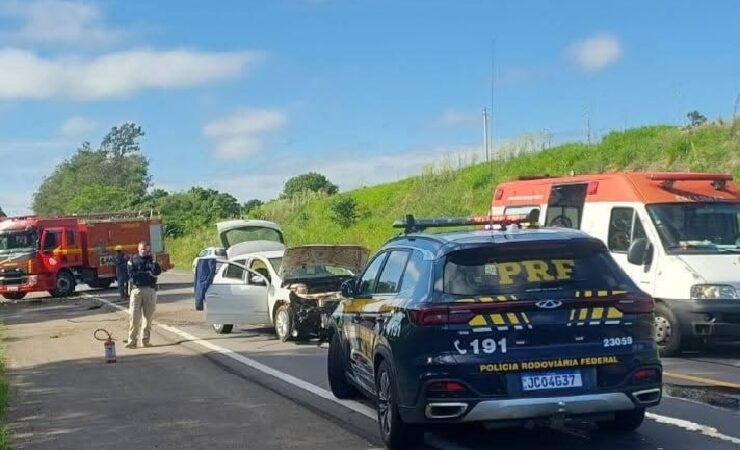 Acidente na BR-392 mobiliza Corpo de Bombeiros de São Sepé e SAMU