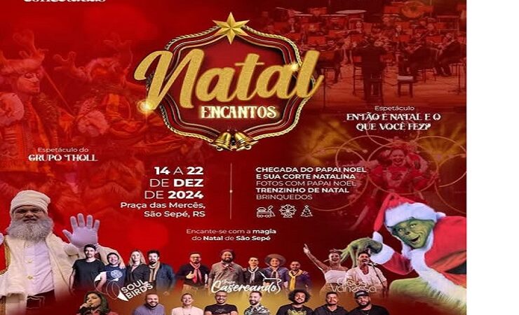 Apreciadores das Festas Natalinas acompanhem a programação de 2024 na Praça das Mercês