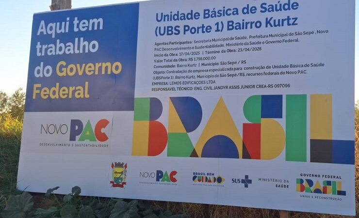 Obra de nova UBS no Município terá recursos do Governo Federal