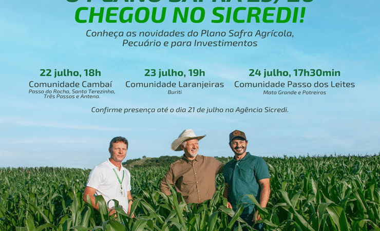 Sicredi promove encontros sobre Plano Safra 2025/2026 em Vila Nova do Sul