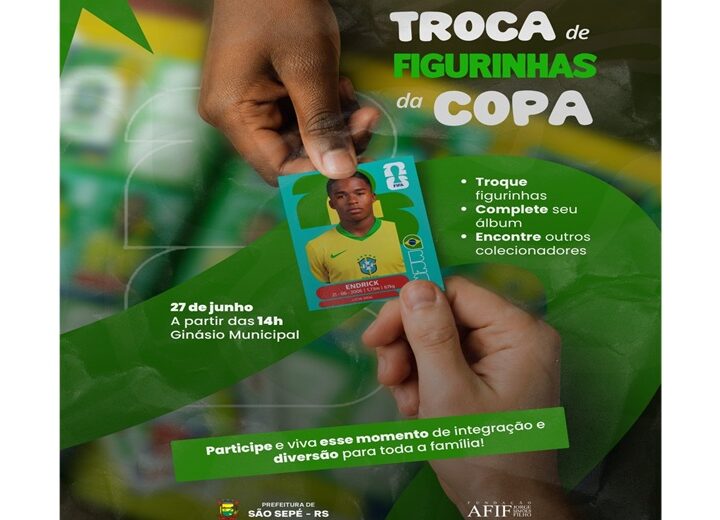 Troca de figurinhas da Copa será uma das atrações do II Arraiá Municipal
