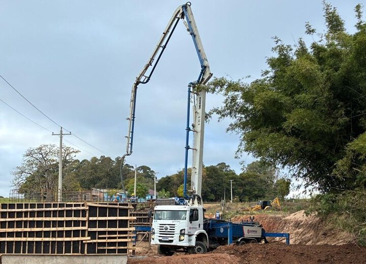 Obras da Ponte do Fraga em São Sepé avançam com etapa de concretagem